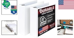 Versatile 4-Inch D-Ring Binder, 775 Sheets, Customizable Clear Cover, 2 Pack