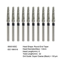 Multi-Use Dental Diamond Burs Round Ball Surgical FG 379 368 801 801L High Speed