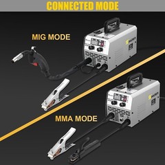 SIMDER MIG Welder 140A Flux Core Welder MIG/Stick 2 in 1 Welding Machine Gasl…