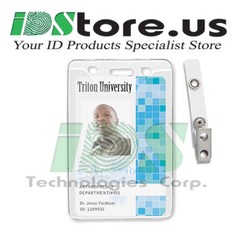 Full Color Custom Printed ID cards, PVC, w/ Globes Holographic Overlay Varnish