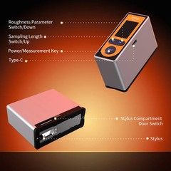 Handheld Digital Surface Roughness Tester Bluetooth Ra Rz Rq Rt Profilometer