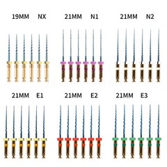 6 Pcs Dental Endodontic NiTi Engine Use Heat Activated Rotary Files 19/21/25mm
