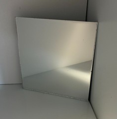 Acrylic Plexiglass Plastic Sheet – 1/8″ Thick – Silver Mirror – 24″ x 24″