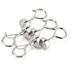 5/10Pcs Dia Strong Magnetic Hook Hanger N38 Neodymium Clamping Magnet Hooks Base
