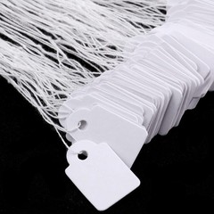 Small Price Tags with String 0.6×0.95 in White Blank marking 500 Pcs
