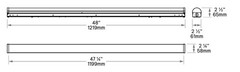 Day-Brite SDS LED Strip, 4ft, 5500 lumen, 39 watt, field selectable color
