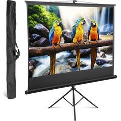 84″ Projector Screen with Tripod Stand Portable Movie 16:9 HD Projection Screen