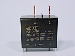 *LOT OF 5 TE Connectivity PCF-124D2M 25 Amp Power Relays, 24Vdc Coil