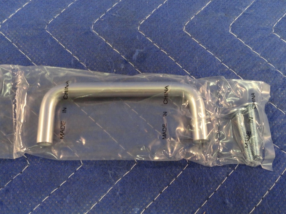 3″ OC Round Drawer-Door Pull Brushed Chrome on Brass Handle 2- screws QTY-1 F45