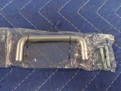 3″ OC Round Drawer-Door Pull Brushed Chrome on Brass Handle 2- screws QTY-1 F45