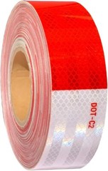 2 Cinta De Seguridad Reflectante De Pulgadas X 30 Pies Dot-c2 Adhesivo Rojo Y…