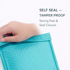 1000 Bulk Teal Poly Bubble Mailers #000 4×8 Water Resistant Padded Envelopes