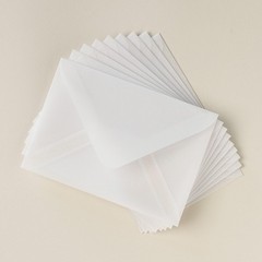 20 PCS 5×7 Inch A7 Plain Transparent Vellum Envelopes Wedding Invitations