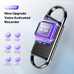 Xelarvex 72GB Digital Voice Recorder Voice Activated Noise Reduction USB-C