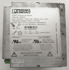 PHOENIX CONTACT POWER SUPPLY QUINT-UPS/1AC/1AC/500 VA ORDER NO. 2320270