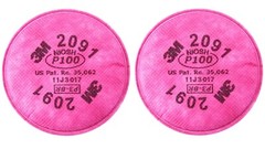 3M 2091 P100 Replacement Particulate Filters Respirator Protection USA MADE