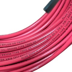 New 100’ Red Pink 10 AWG THHN THWN Stranded Copper Alan Wire – Open Box