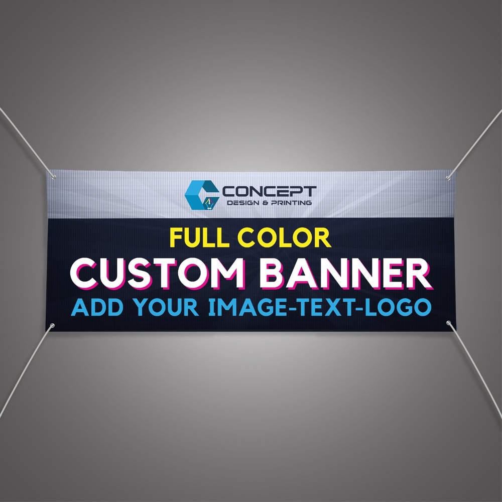 Custom Vinyl Banner 13oz | Personalized Indoor Outdoor Advertising Banner/Sign