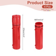 4 Pcs Welding Rod Storage Tube 14.5 Inch Container Red,Blue,Orange,Green