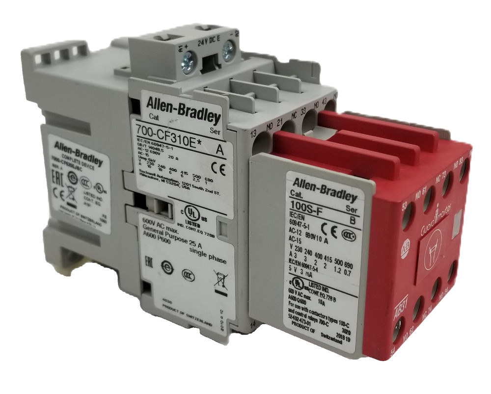 Allen-Bradley 700S-CF620EJBC Safety Contactor 10A 24Vdc 8Poles 6NO/2NC NEW