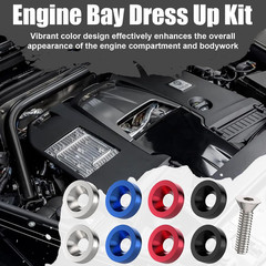 20 PCS Engine Dress up Kit, CNC Finishing Fender Bumper Washers, M6 Aluminum Eng