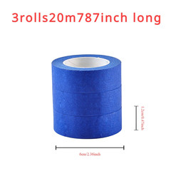 3 Rolls Blue Painter’s Tape 2 Inch x 60 Yards 5.5 Mil Masking Tape Clean Removal