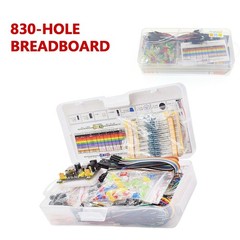 830Pcs DIY Electronic Starter Kit for Arduino UNO R3 with Breadboard ComponentBr