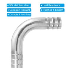 3/4in Sanitary Hose Barb Fitting 90 Degree Elbow Hose Barb Pipe Fitting Barbed