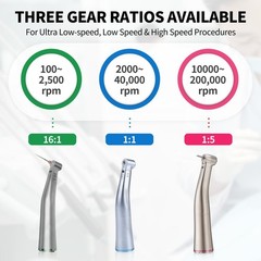 NSK Style Dental Brushless LED Electric Micro Motor 1:1/1:5 Increasing Handpiece