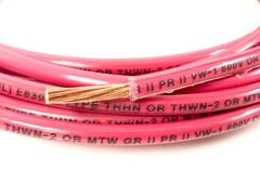 75′ FEET THHN THWN-2 8 AWG GAUGE RED STRANDED COPPER BUILDING WIRE VW-1