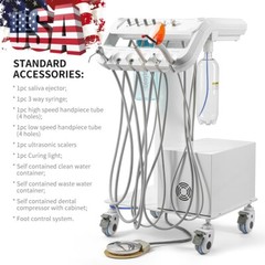 Portable Dental Delivery Unit Air Compressor 4Hole/ Unit Chair Computer Controll