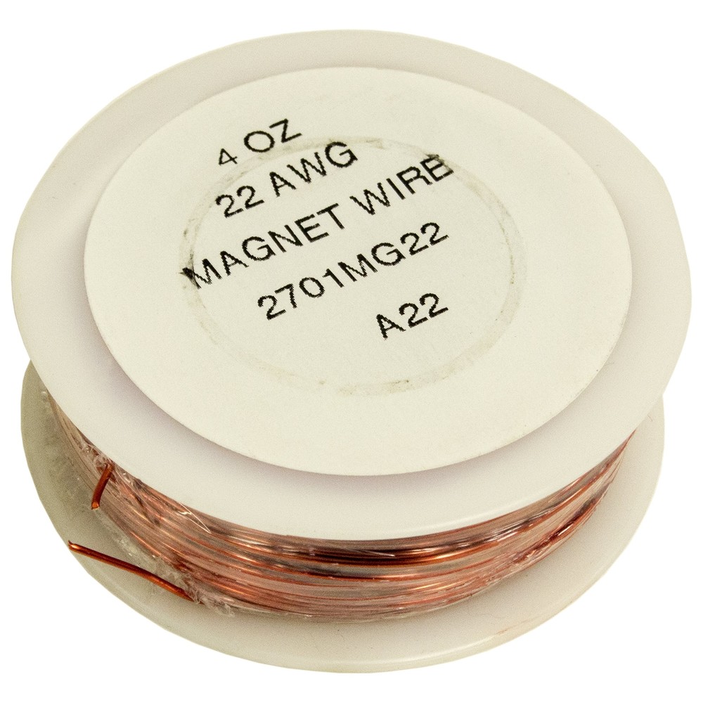 125 Foot 22 Gauge Copper Magnet Wire with Enamel Insulation (1/4 Pound)