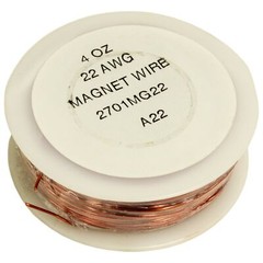 125 Foot 22 Gauge Copper Magnet Wire with Enamel Insulation (1/4 Pound)