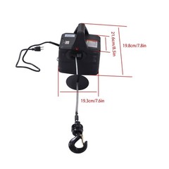 2-in-1 1500W Portable Electric Hoist Winch 1100lbs With Wireless Remote Control