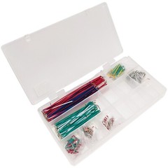 350 Piece Jumper Wire Kit for Breadboarding, 22 AWG, Assorted Colors and Lengths