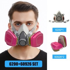6200 Half Facepiece Respirator Protective Mask with 2-60926 Multi-Purpose Filter