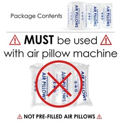 490 Feet 4″ x 8″ Air Pillow Film Roll Package Shipping Cushioning Packing