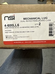 Nsi 4-600LL6 Mechanical Lug Dual Rated Panelboard Lugs
