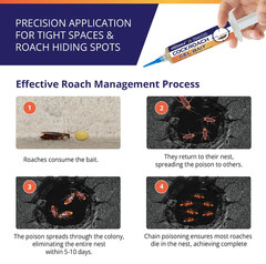 Roach Gel Bait Indoor and Outdoor: Cockroach Killer Repellents for German Coc…
