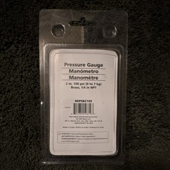 Best Welds 100 PSI Pressure Gauge 2in Face 1/4in NPT Side/Bottom Mount