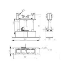 1100LBS Manual Accurate Rolling Support Frame Adjustable Height for Welding