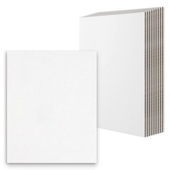 Golden State Art, 10 Pack 8×10 One-side White Corrugated Cardboard Sheets, Fl…