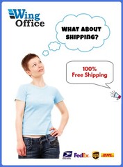1000 Wing Office SHIPPING LABELS Self Adhesive Round Corners 7.0 X 4.5 USA MADE