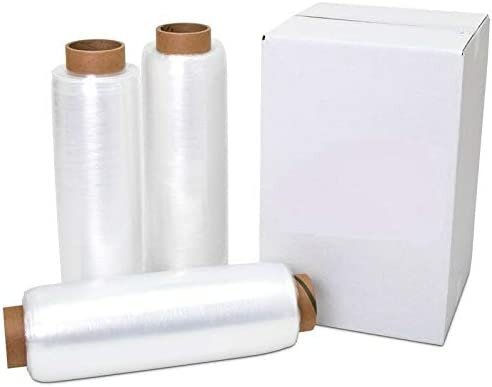18″ x 1000′ 80 Gauge 2 Rolls Pallet Wrap Stretch Film Hand Shrink Wrap 1000FT