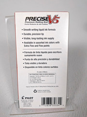 Pilot 35334 Precise V5 0.5 mm Roller Ball Pen – X-Fine, Black, 10 out of 12