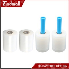 Findmall 4 Rolls 5 Inch x 1000 Ft Clear Stretch Wrap Film with 2 Pcs Handle