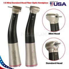 1-10 x Dental LED 1:5 Contra Angle Fiber Optic Handpiece Mini / Standard Head
