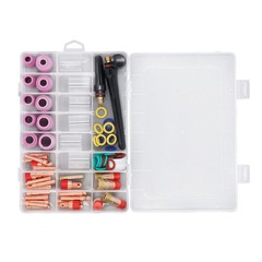 81Pcs Set TIG Welding Torch Kit Gas Lens Type 10 Glass Cup Accessories Tools♡