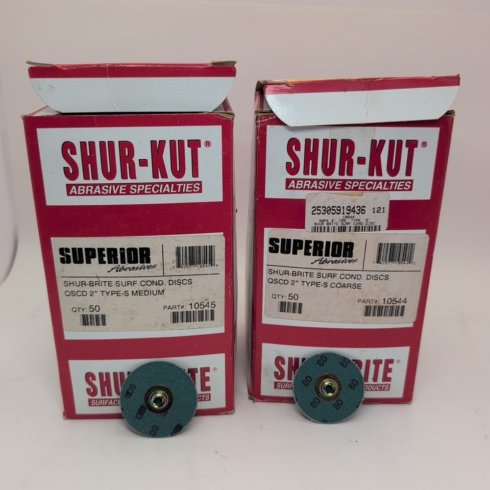 100 Total Superior Abrasives 10544 & 10544 Shur Brite Kut Quick Change Disc