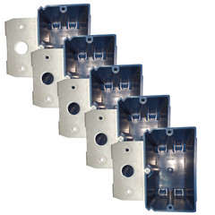 5 Pack 1-Gang New Work Switch/Outlet Box with Adjustable Bracket, ETL, 21 Cu In